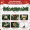 106 Inch - Pre-Lit Christmas Garland with Lights and Timer(Gold)